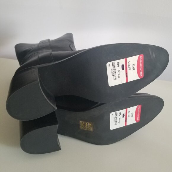 NWOB Jeffrey Campbell Desert-Me Women's Black Leather Mid Calf Boots Sz 6M - Picture 7 of 12